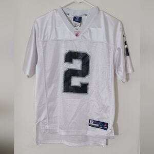 JaMarcus Russell Reebok Kids Large White Jersey (Has Paint Marks on it)